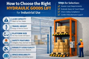 Read more about the article How to Choose the Right Hydraulic Goods Lift for Industrial Use