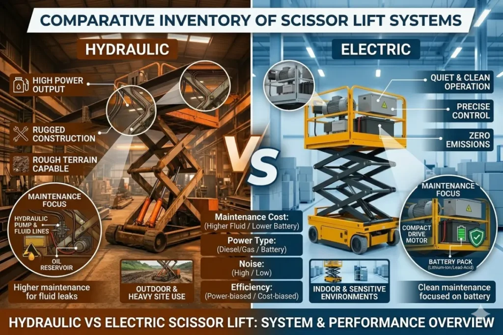 Hydraulic Scissor Lift vs Electric Scissor Lift – Which One is Better?